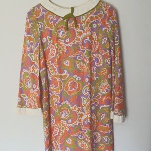 70s style paisley dress